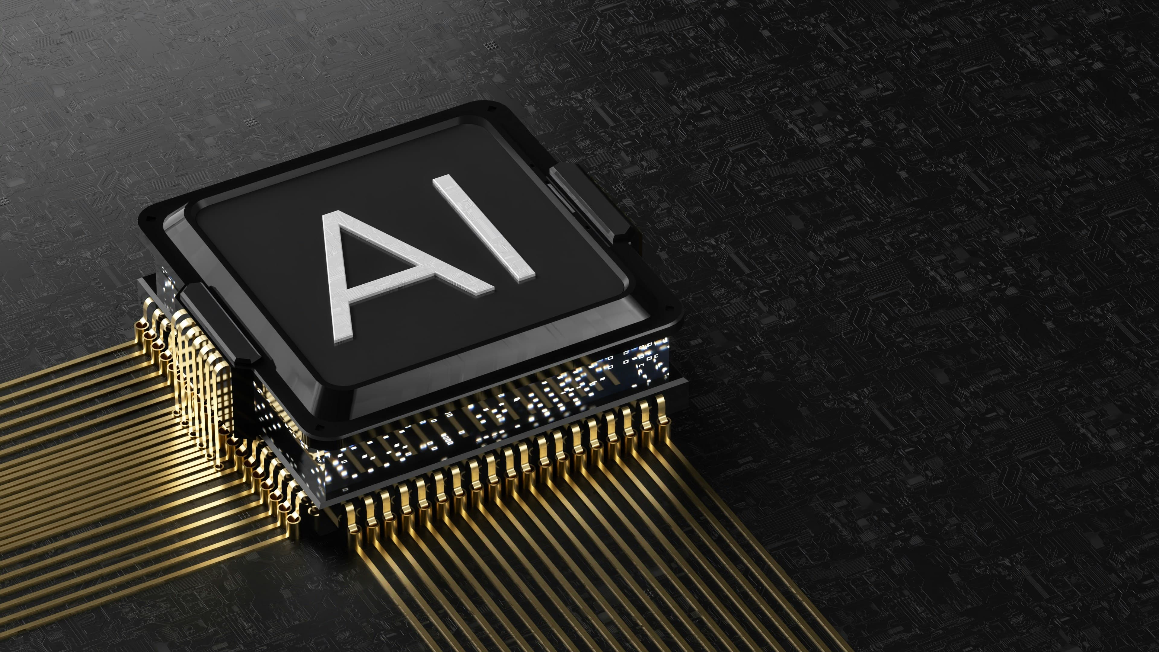 Detailed circuit board representing autonomous AI agents